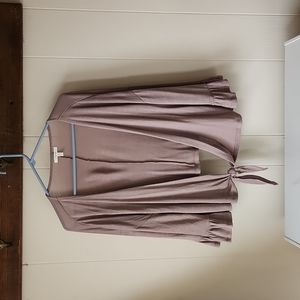 Ruffled Cardigan Quarter Sleeve